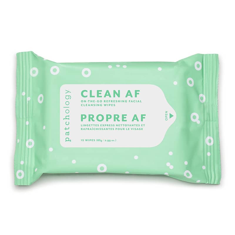 Patchology Clean AF Facial Cleansing Wipes, 15 ct