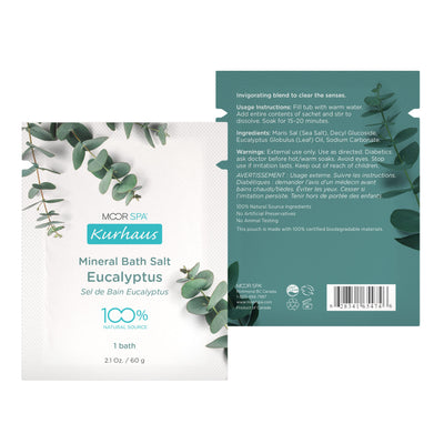 Kurhaus Mineral Bath Salt, Eucalyptus