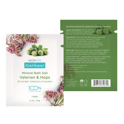 Kurhaus Mineral Bath Salt, Valerian & Hops