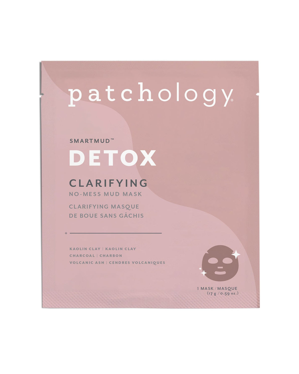 Patchology SmartMud No Mess Clarifying Mud Masque, Detox, 1 ct