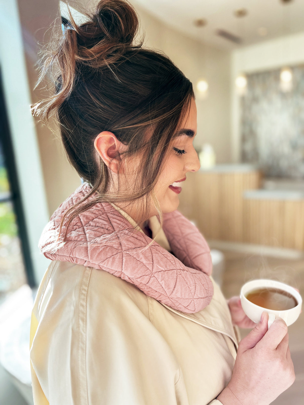 Spa Moments Quilted C-Neck Wrap