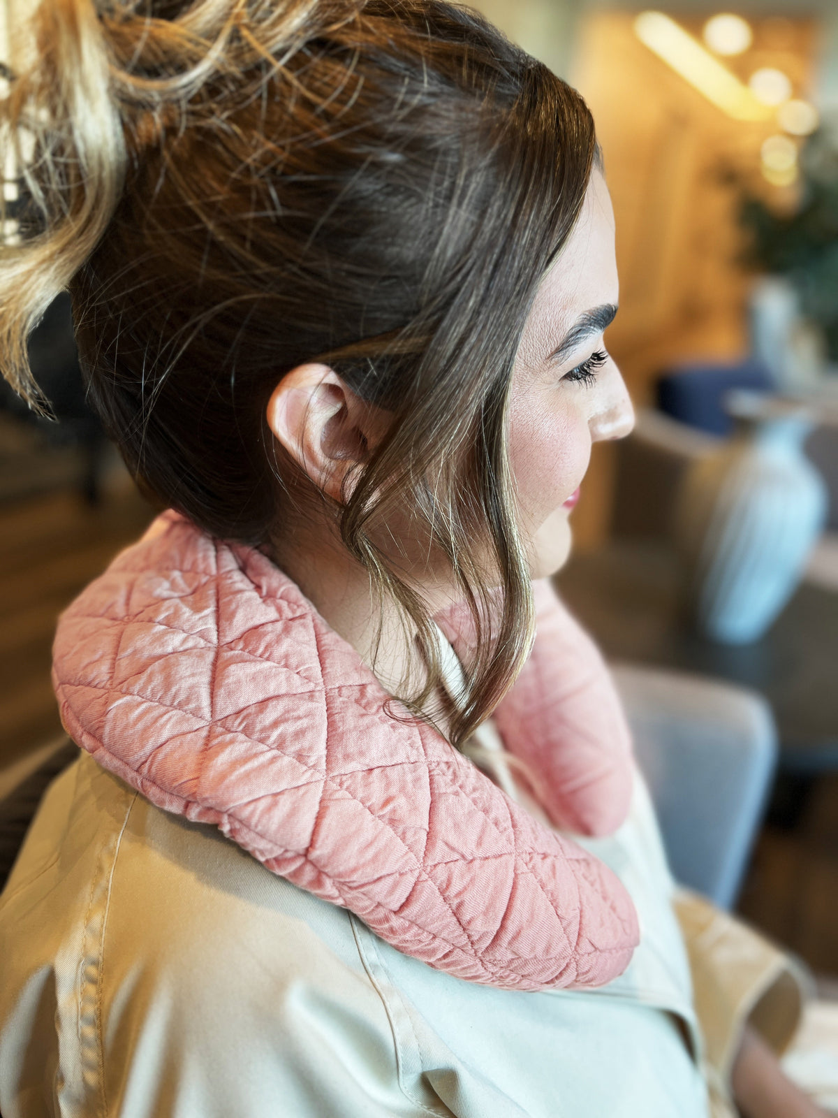 Spa Moments Quilted C-Neck Wrap